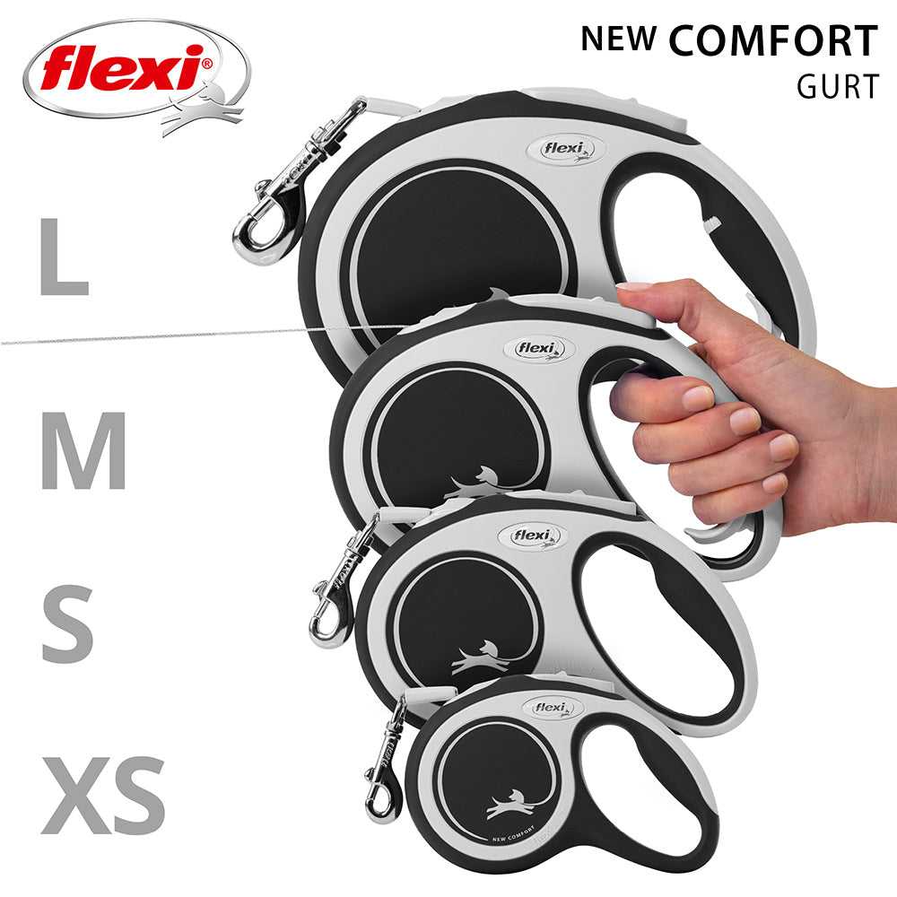 Nobby "Flexi Comfort Plus L" - 3 m, 5 m und 8 m Gurt, verstellbarer Griff
