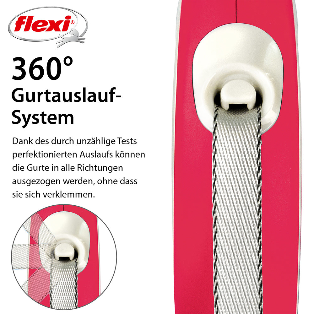 Nobby "Flexi New Comfort XS Relaunch" - 3 m, 5 m und 8 m Gurt, verstellbarer Griff