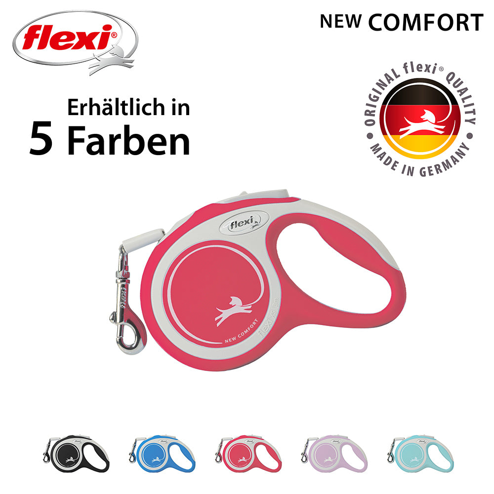 Nobby "Flexi New Comfort XS Relaunch" - 3 m, 5 m und 8 m Gurt, verstellbarer Griff