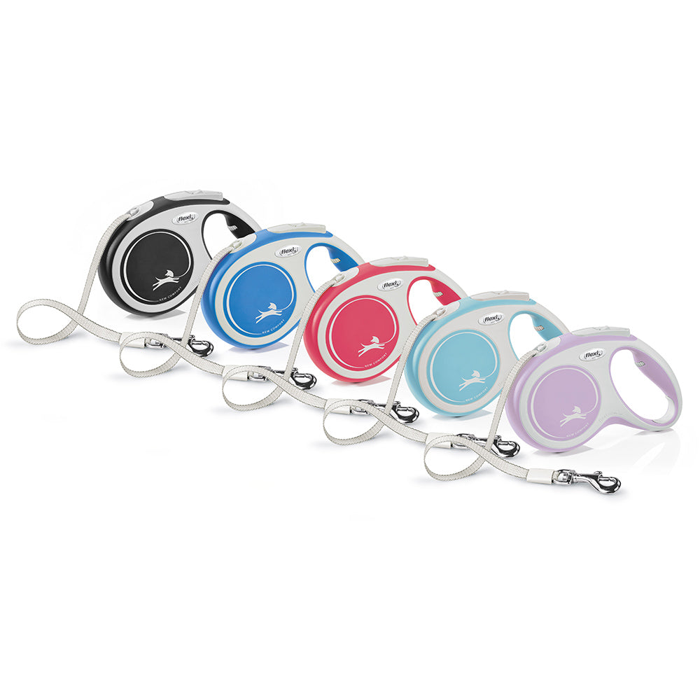 Nobby "Flexi New Comfort XS Relaunch" - 3 m, 5 m und 8 m Gurt, verstellbarer Griff