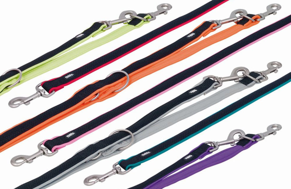 Nobby Führleine "Mesh Preno" – Neopren 2 m verstellbar, weicher Griff