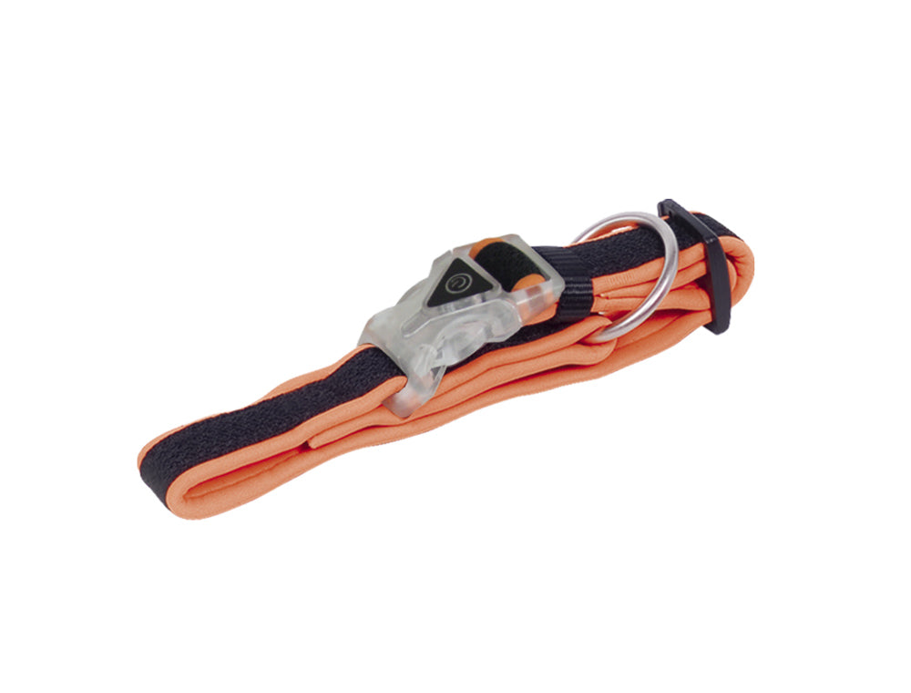 Nobby Flash Halsband "Mesh Preno" - Schnalle leuchtet, Blinkfrequenz 3-fach regulierbar